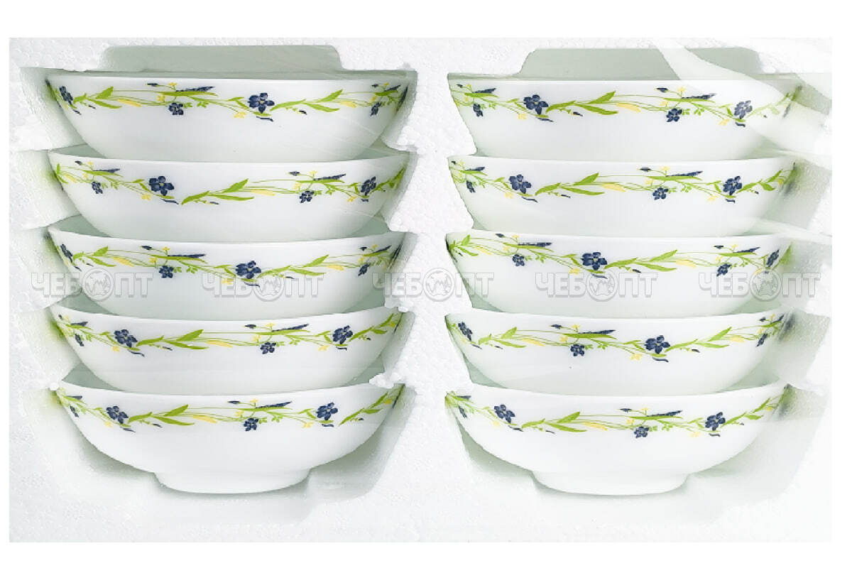 Набор салатников 10 предметов JEMEL АДЕЛИН 6894 (11,3 см/250 мл - 10 шт) стеклокерамика арт. ПС0086-48 [12] ИНТЕРХОЛДИНГ-СПМ. ЧЕБОПТ.
