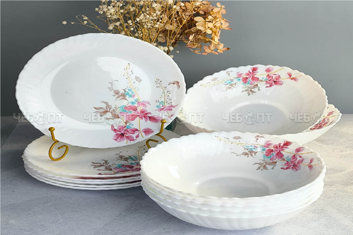 Сервиз столовый 13 предметов JEWEL КЛАРИС 7288 (в комплекте салатник 20,2 см, 17,7 см, тарелка 19 см) арт. ПС00116-48 [2] ИНТЕРХОЛДИНГ-СПМ. ЧЕБОПТ.