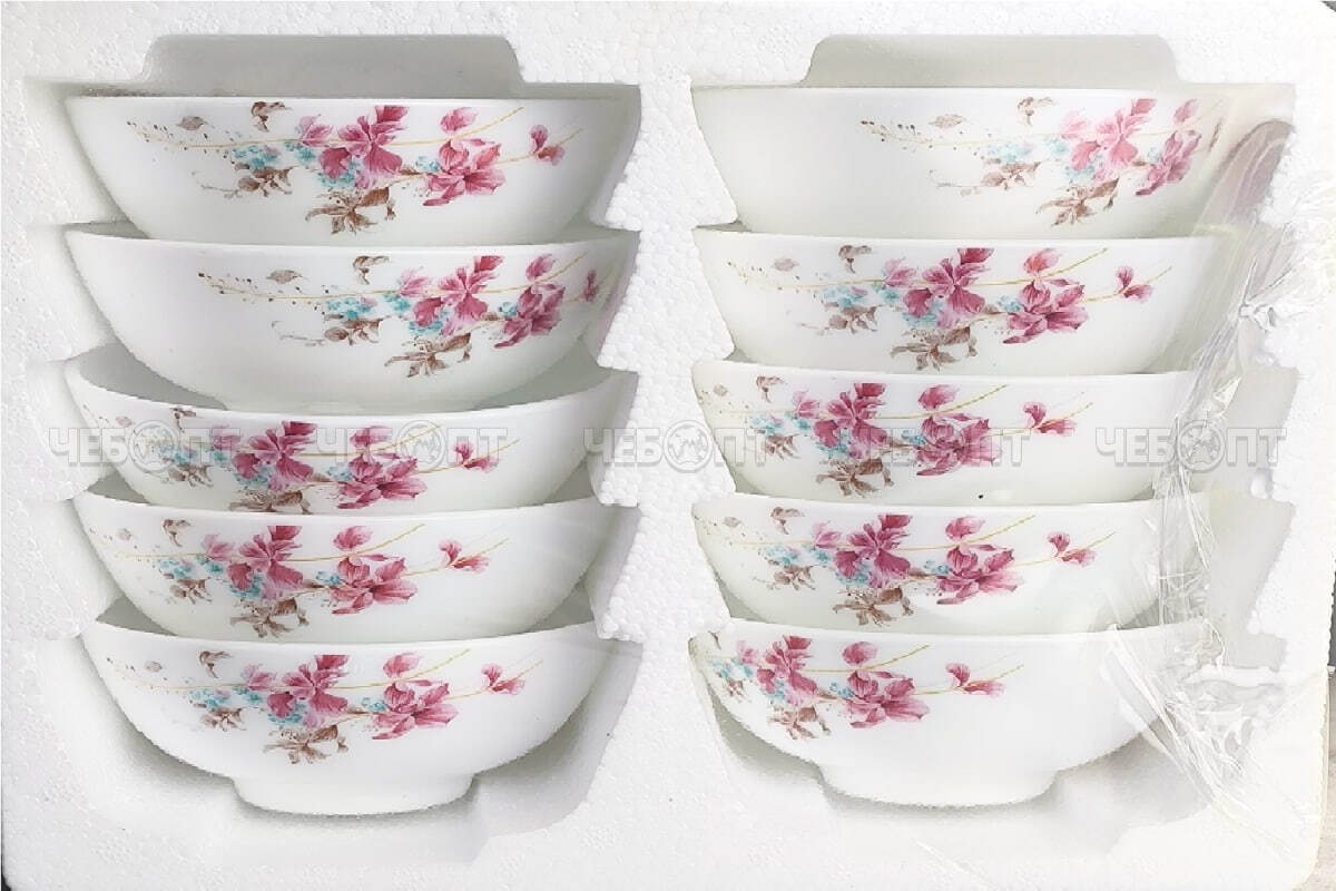 Набор салатников 10 предметов JEMEL КЛАРИС 7288 (11,3 см/250 мл - 10 шт) стеклокерамика арт. ПС0094-48 [12] ИНТЕРХОЛДИНГ-СПМ. ЧЕБОПТ.