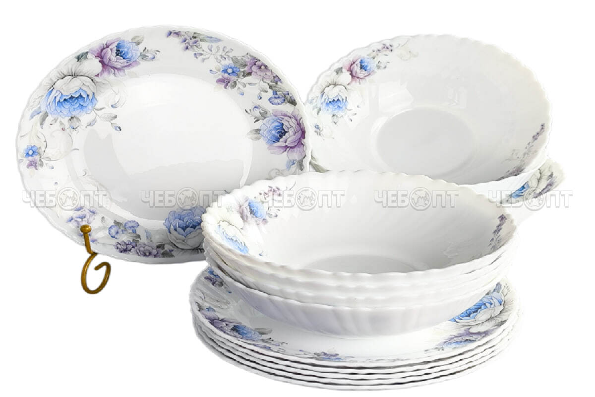 Сервиз столовый 13 предметов JEWEL ВИОЛЕТ 7326 (в комплекте салатник 20,2 см, 17,7 см, тарелка 19 см) арт. ПС00117-48 [2] ИНТЕРХОЛДИНГ-СПМ. ЧЕБОПТ.