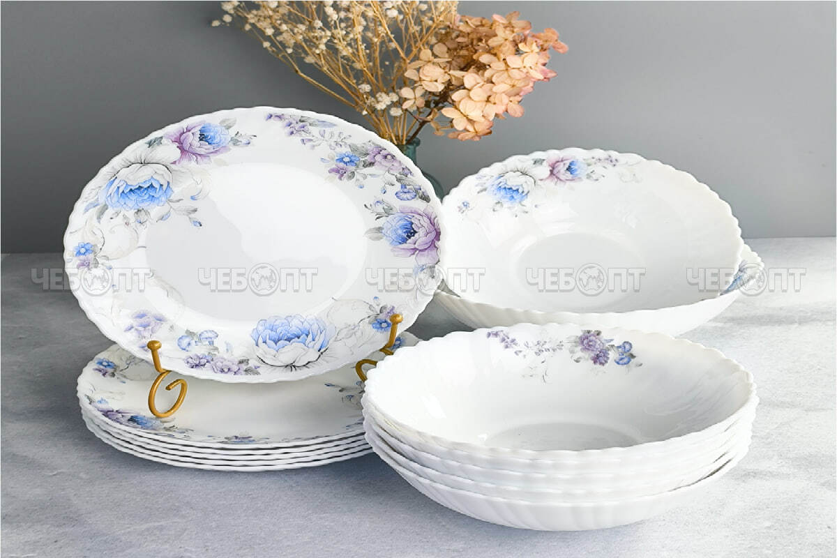 Сервиз столовый 13 предметов JEWEL ВИОЛЕТ 7326 (в комплекте салатник 20,2 см, 17,7 см, тарелка 19 см) арт. ПС00117-48 [2] ИНТЕРХОЛДИНГ-СПМ. ЧЕБОПТ.