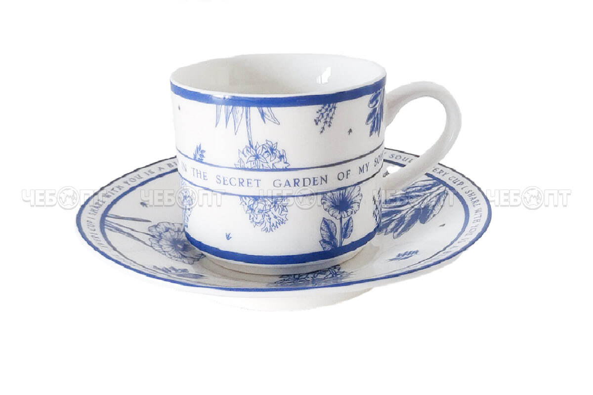 Сервиз чайный на 6 персон 12 предметов JEWEL ТАЙНЫЙ САД (6 чашек 250 мл, 6 блюдец 15,8 см)  фарфор арт. ПС0045-37 [6] ИНТЕРХОЛДИНГ-СПМ . ЧЕБОПТ.