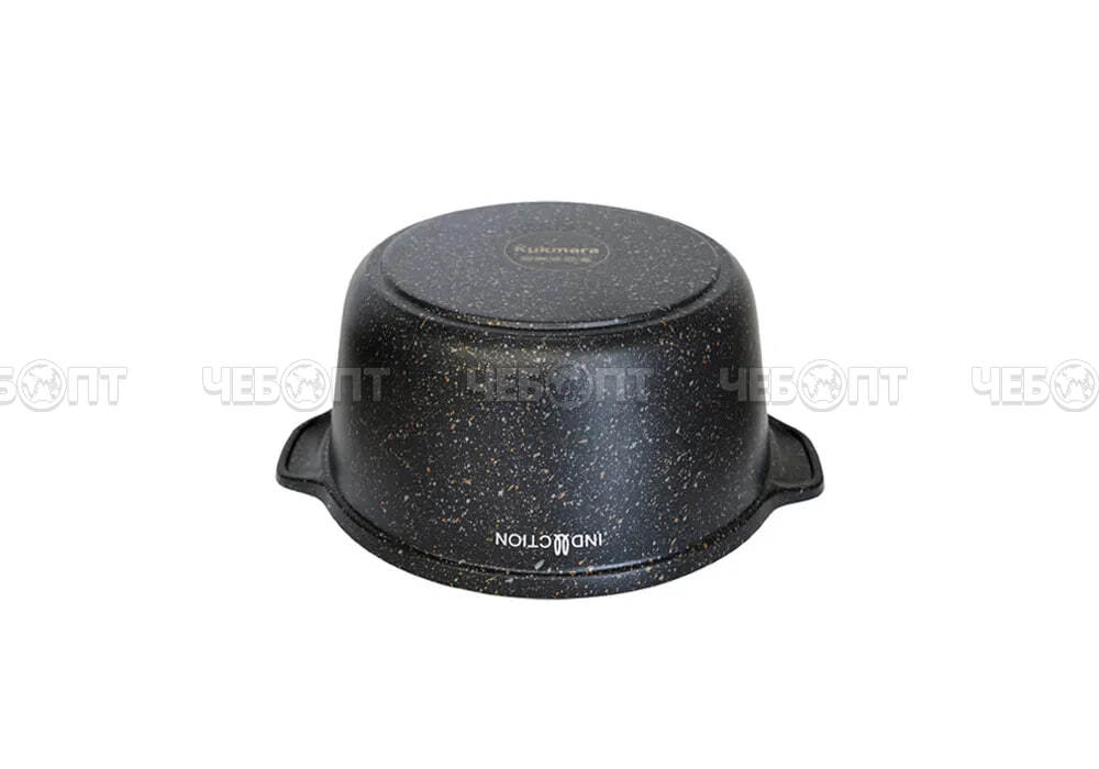 Кастрюля алюминиевая антипригарная 2 л Granit Ultra Induction (Original) со стеклянной крышкой, индукция арт. кгои23а [3] КУКМОР. ЧЕБОПТ.