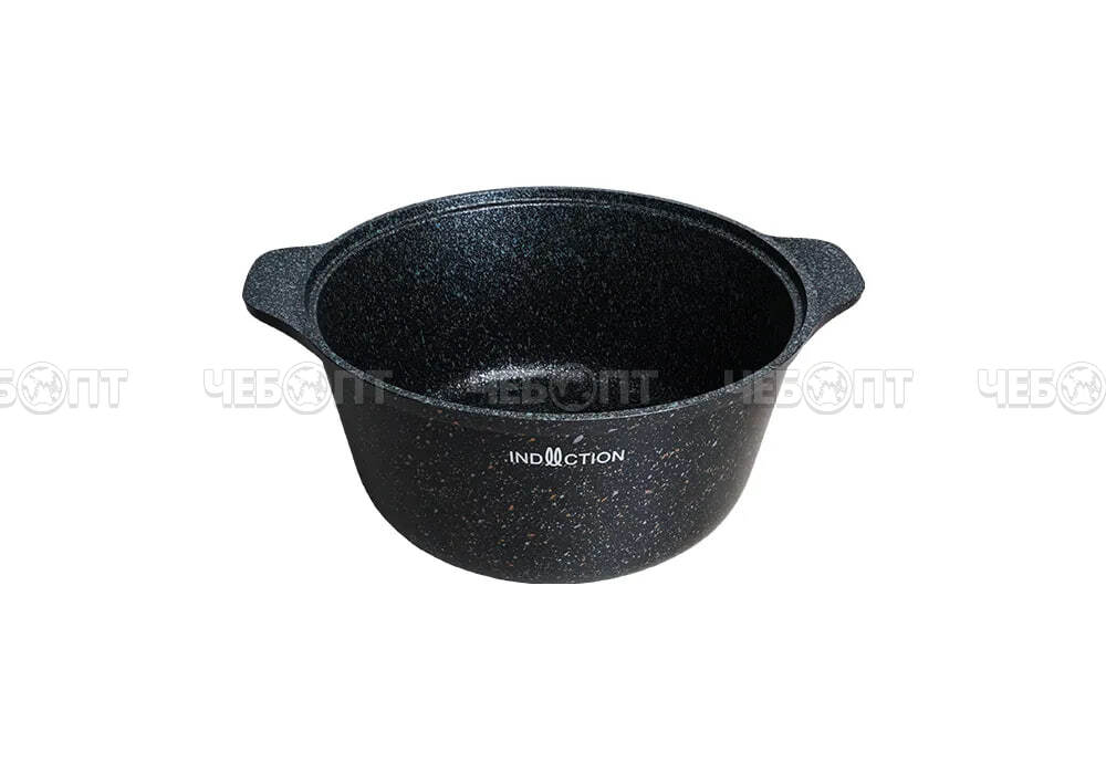 Кастрюля алюминиевая антипригарная 4 л Granit Ultra Induction (Original) со стеклянной крышкой, индукция арт. кгои43а [3] КУКМОР. ЧЕБОПТ.