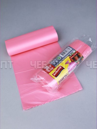 Мешки для мусоpа АРОМАТИЗИРОВАННЫЕ КЛУБНИКА В ШОКОЛАДЕ роз. 30 л, ПСД, размер 480*575 мм, толщ.9 мкм РУЛОН, в рол.20меш. арт. 88782 [30] АВИКОМП. ЧЕБОПТ.