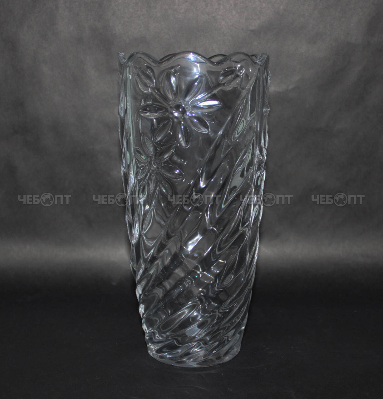 Ваза для цветов h-19,5 см d-8 см стекло арт. LXHP17-20-3 [24] АС-ДЕКОР. ЧЕБОПТ.