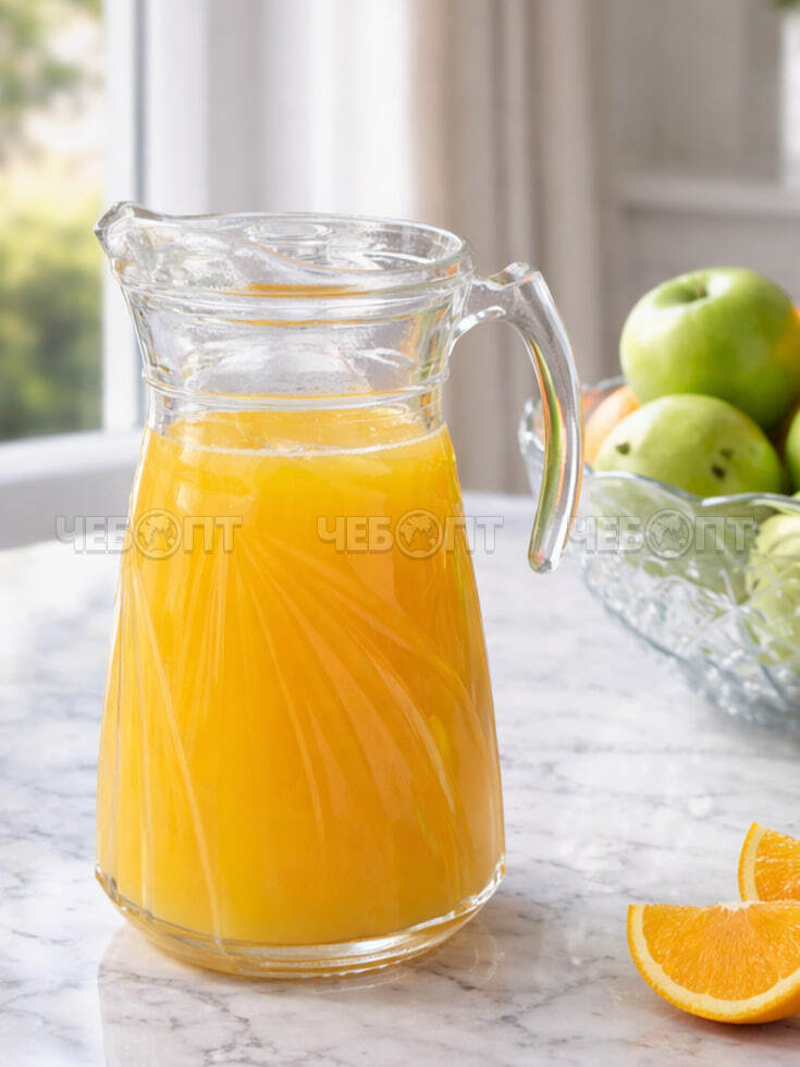 Кувшин 1800 мл упрочненное стекло с крышкой в индивидуальной упаковке арт. BMJ-151S [12] АС-ДЕКОР. ЧЕБОПТ.