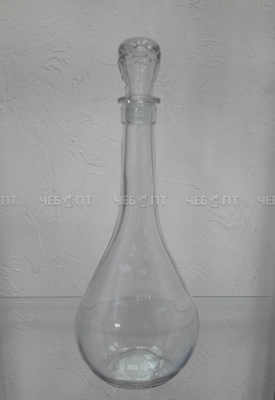 Графин - штоф 500 мл, стекло КАПЛЯ, ЛОЗА [18] АС-ДЕКОР. ЧЕБОПТ.