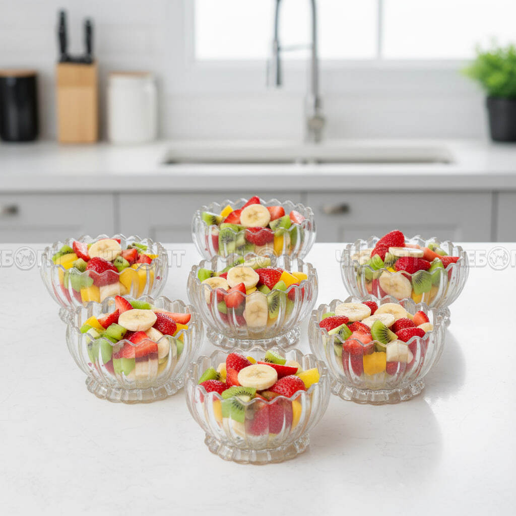 Набор салатников 6 предметов JESSICA h-6 см, d-10 см, стекло арт. RYG7035 [8] АС-ДЕКОР/ЕГИПЕТ. ЧЕБОПТ.