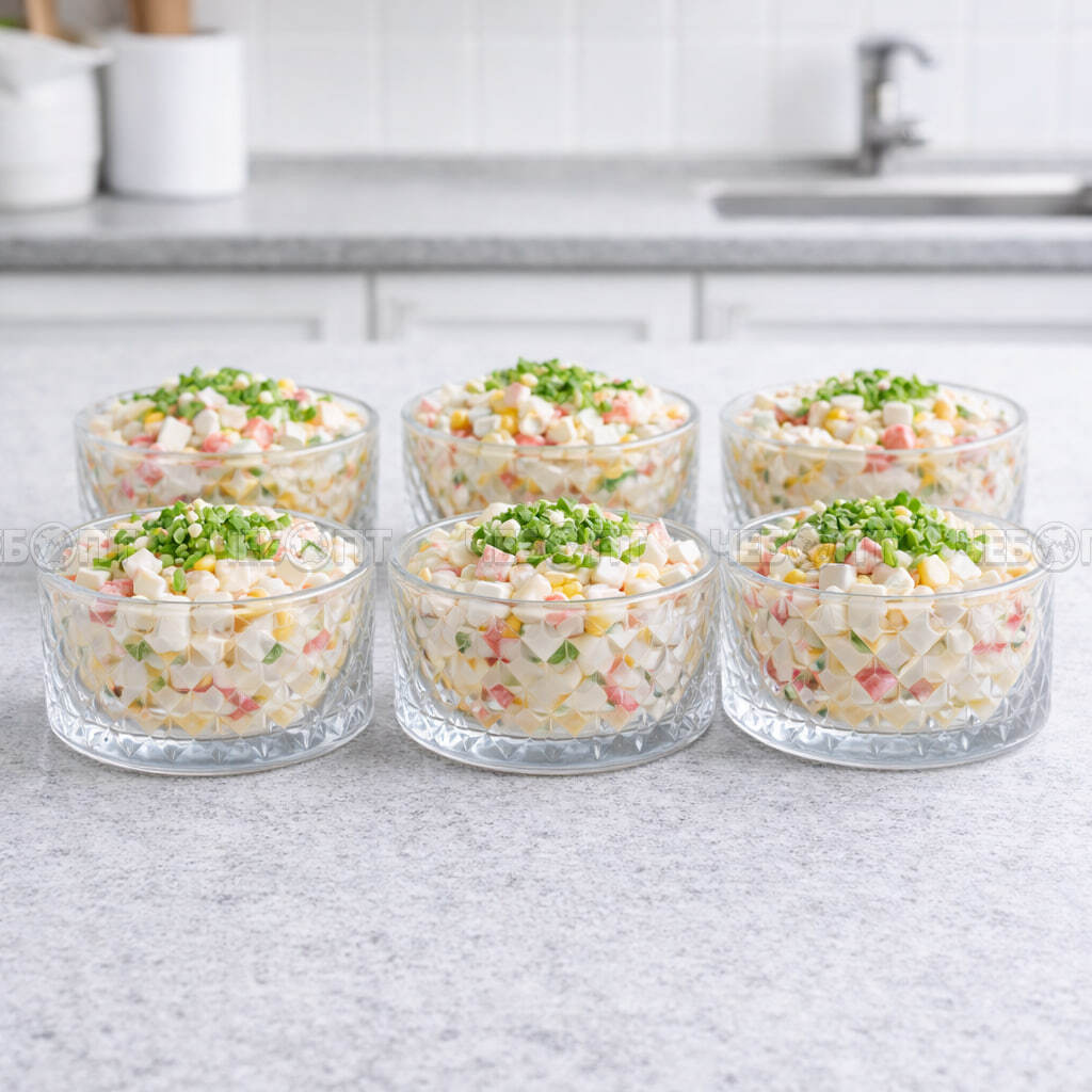 Набор салатников 6 предметов 175 мл, h-4,5 см, d-8,5 см, DILARA, стекло арт. RYGL004 [12] АС-ДЕКОР/ЕГИПЕТ. ЧЕБОПТ.