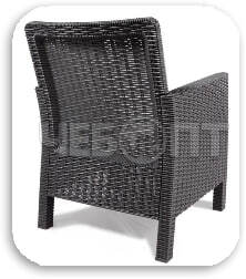 Кресло садовое 600*800*590 мм, САДКО РОТАНГ, до 120 кг, ТЕМНО-СЕРЫЙ арт. 6199088 [1] . ЧЕБОПТ.