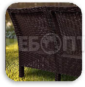 Кресло садовое 600*800*590 мм, САДКО РОТАНГ, до 120 кг, КОРИЧНЕВЫЙ арт. 6199038 [1] . ЧЕБОПТ.