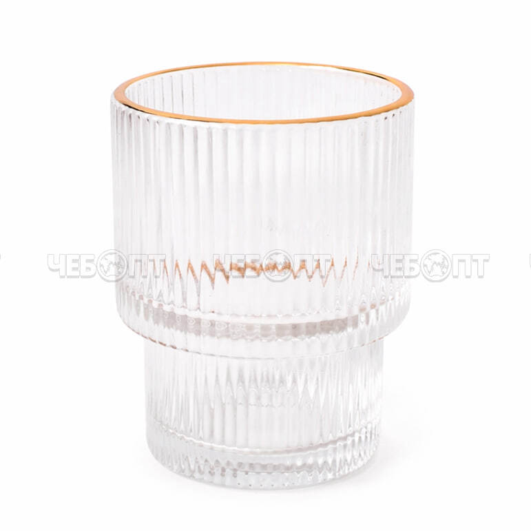 Набор стаканов 6 шт 190 мл, PINTEREST стеклянные, низкие, золотой каймой арт. 300785 $ [16] GOODSEE. ЧЕБОПТ.