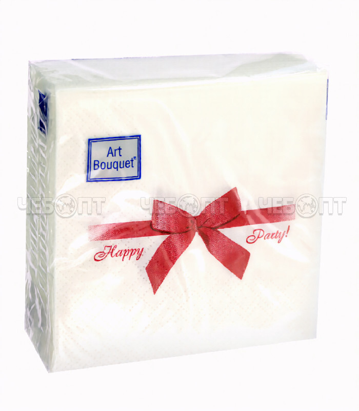 Салфетка бумажная DESNA BOUQUET 20*20 см, 2-сл, упак. 30 листов ПОДАРОК БОРДОВЫЙ [26]. ЧЕБОПТ.
