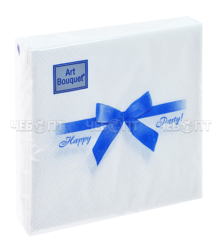 Салфетка бумажная DESNA BOUQUET 20*20 см, 2-сл, упак. 30 листов ПОДАРОК СИНИЙ [26]. ЧЕБОПТ.