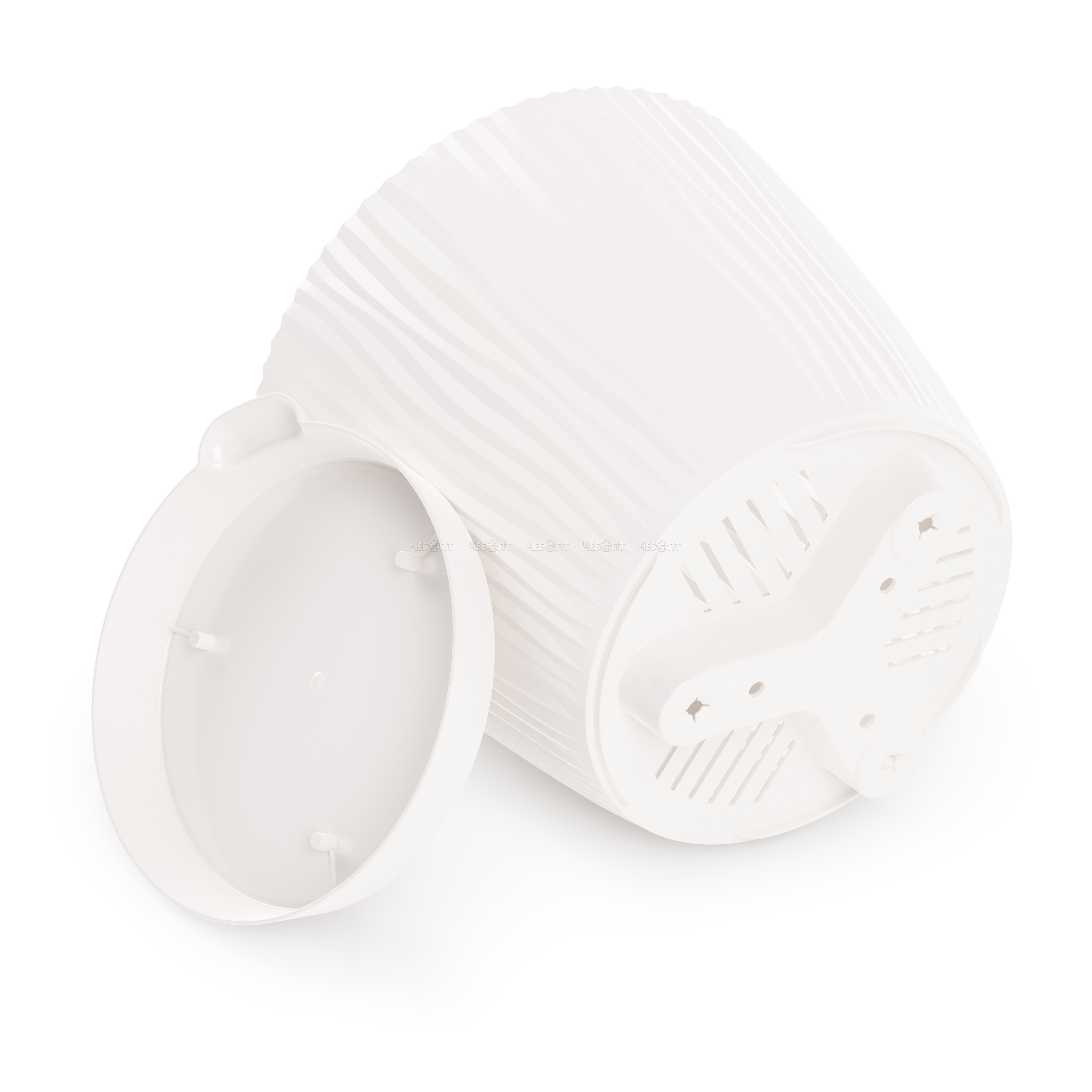 Кашпо для цветов 3 л ФЛИС пластик с поддоном БЕЛЫЙ арт. М8443 [14] АЛЬТЕРНАТИВА. ЧЕБОПТ.