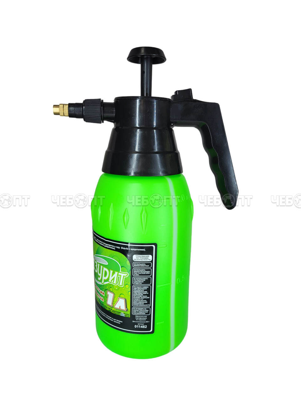 Опрыскиватель ручной ЛАЗУРИТ, объем 1,0 л помповый механизм, металл.наконечник, арт. 011482 [15]. ЧЕБОПТ.