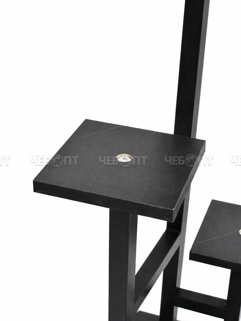 Подставка для цветов 4 полки, напольная металлическая, размер 230*340*800 мм, цвет серый мрамор арт. 300796-M $ [10] GOODSEE. ЧЕБОПТ.