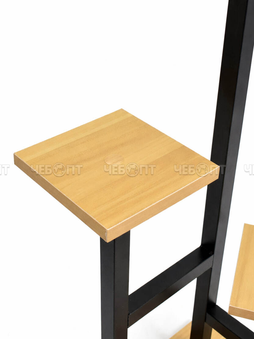 Подставка для цветов 4 полки, напольная металлическая, размер 230*340*800 мм, цвет светлое дерево арт. 300796-D $ [10] GOODSEE. ЧЕБОПТ.