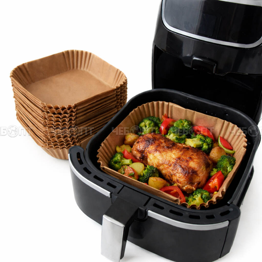 Форма для аэрогриля БУМАЖНАЯ 20*4,5 см в наборе 50 шт, для запекания и выпечки, квадратный арт. 300799 $ [60] GOODSEE. ЧЕБОПТ.