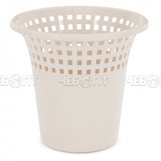 Корзина для бумаг 260*260*245 мм БЕЖЕВЫЙ арт. М6982 [15] АЛЬТЕРНАТИВА. ЧЕБОПТ.
