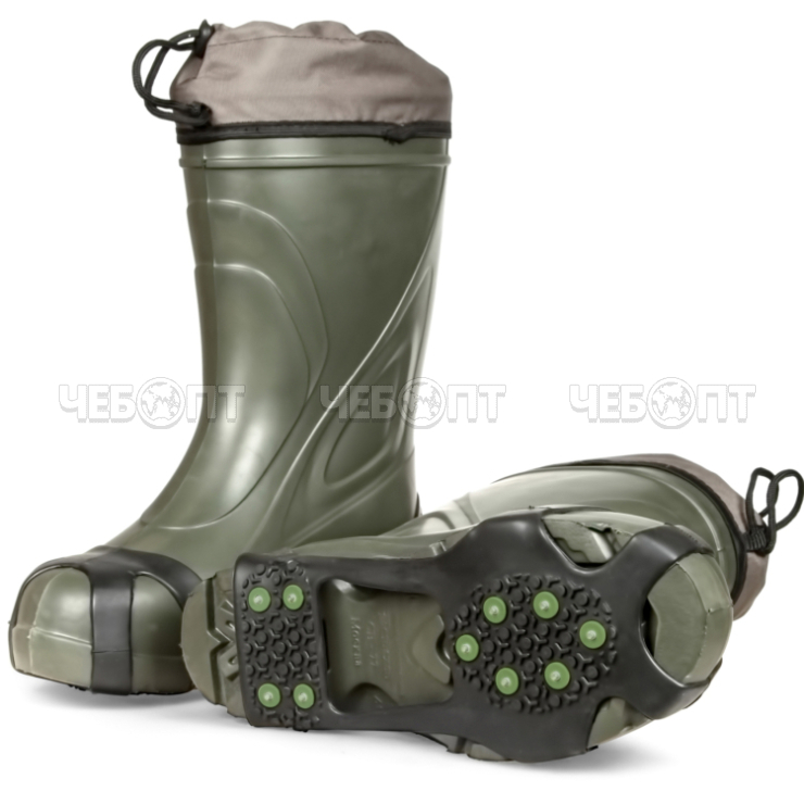 Приспособление для ходьбы в гололед "ЛЕДОСТУПЫ (ЛЕДОХОДЫ) - ПРОФ" (10+10 ПЛАСТИК шипов, на обувь L 38-45 размера) [50] РОССИЯ. ЧЕБОПТ.