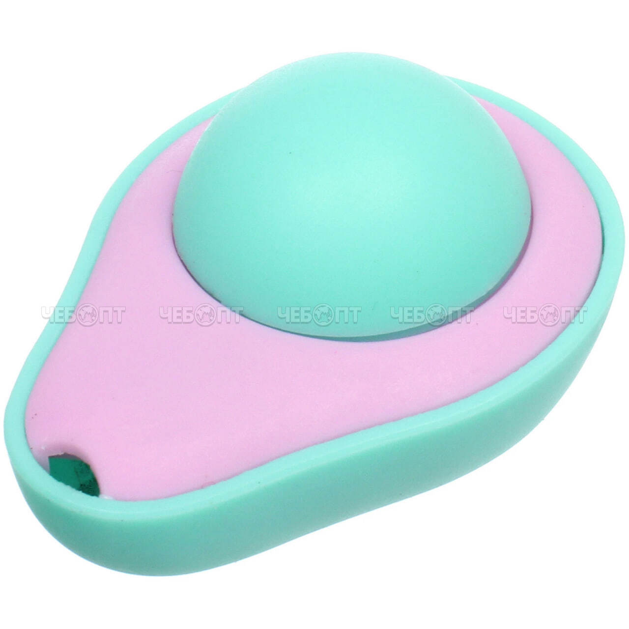 Игрушка для кошек мячик СЧАСТЛИВЫЙ ХВОСТ 6*4,6 см, цвет фиолетовый/зеленый арт. 548-136 [480] РЦ ВОСТОК. ЧЕБОПТ.