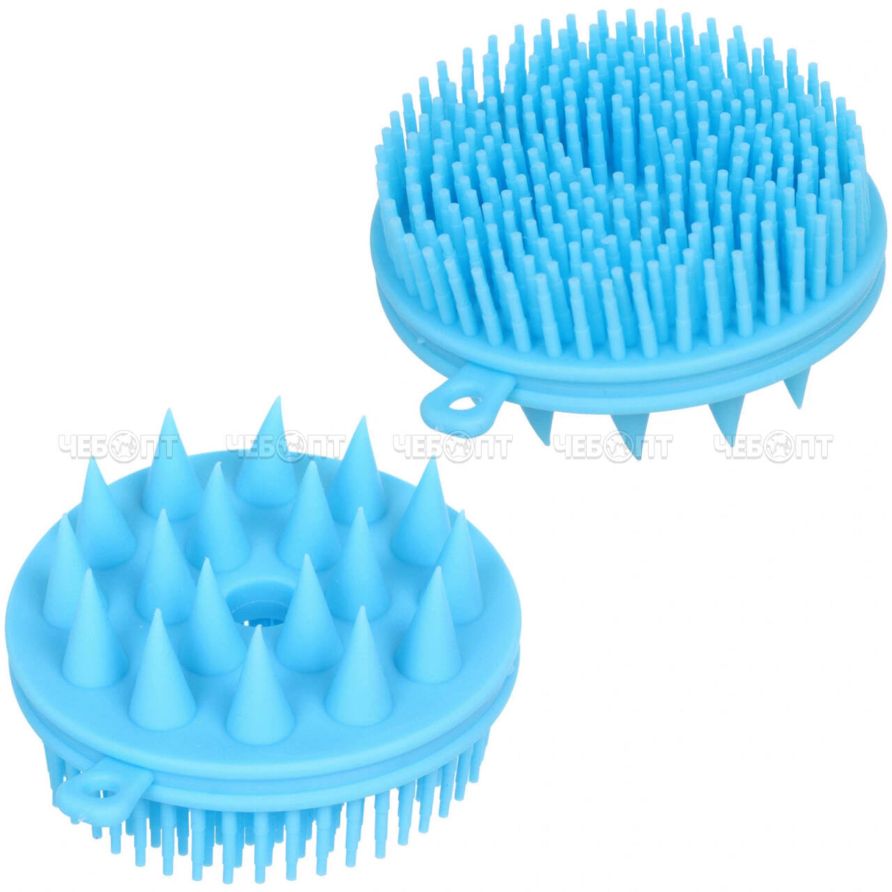 Щетка для вычесывания шерсти двухстороняя 8*4 см СЧАСТЛИВЫЙ ХВОСТ, голубой арт. 542-376 [100] РЦ ВОСТОК. ЧЕБОПТ.