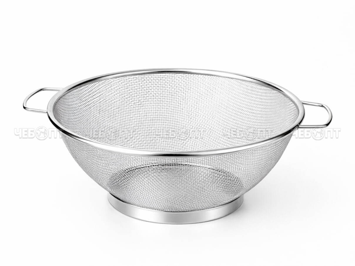 Сито из нержавеющей стали d - 24 см, с подставкой и боковыми ручками арт. 300801 $ [100] GOODSEE. ЧЕБОПТ.