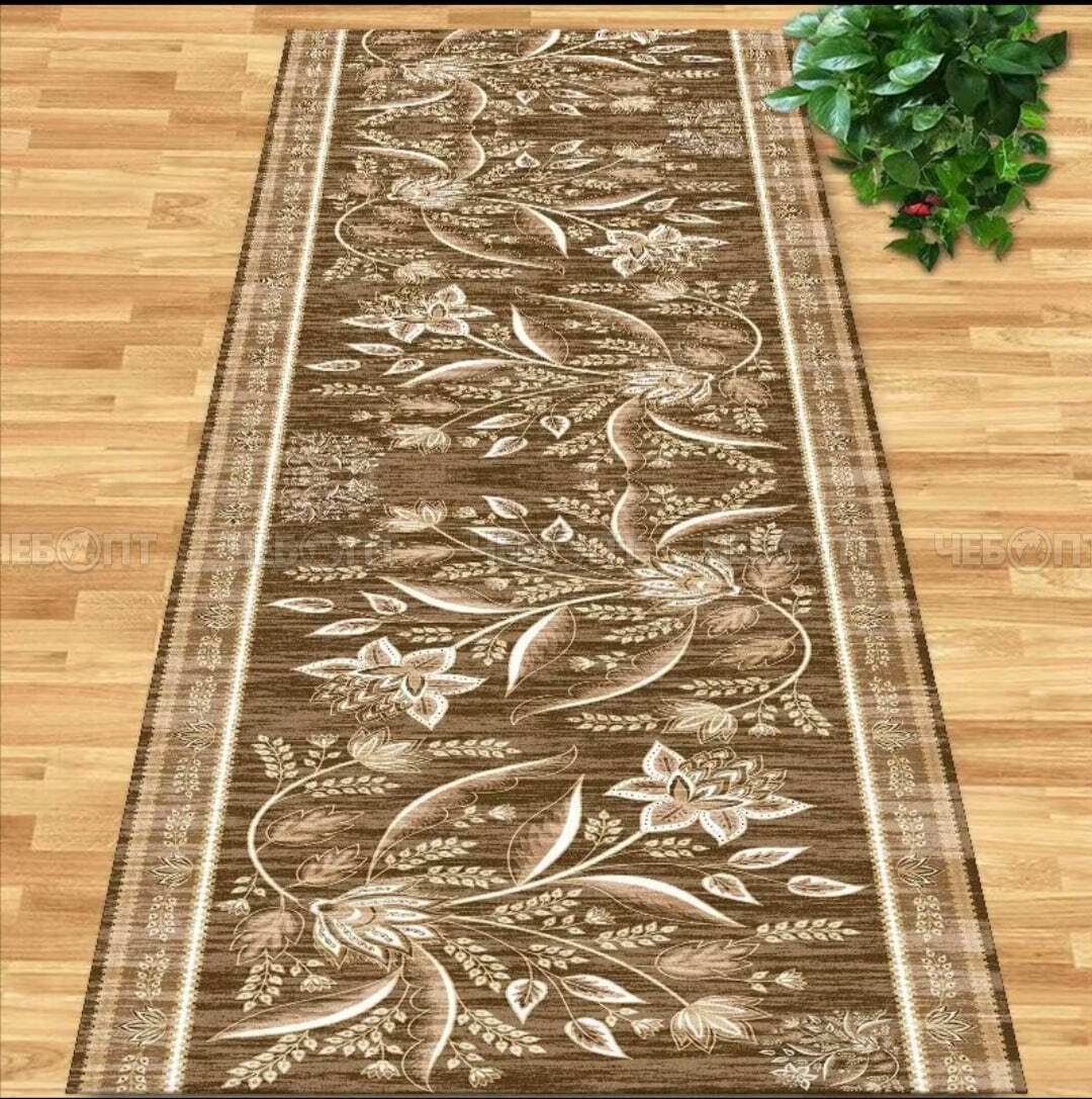 Коврик - дорожка 3D КОЛОСЬЯ матовый 0,6*15 м арт. FM 06-116 [1]. ЧЕБОПТ.