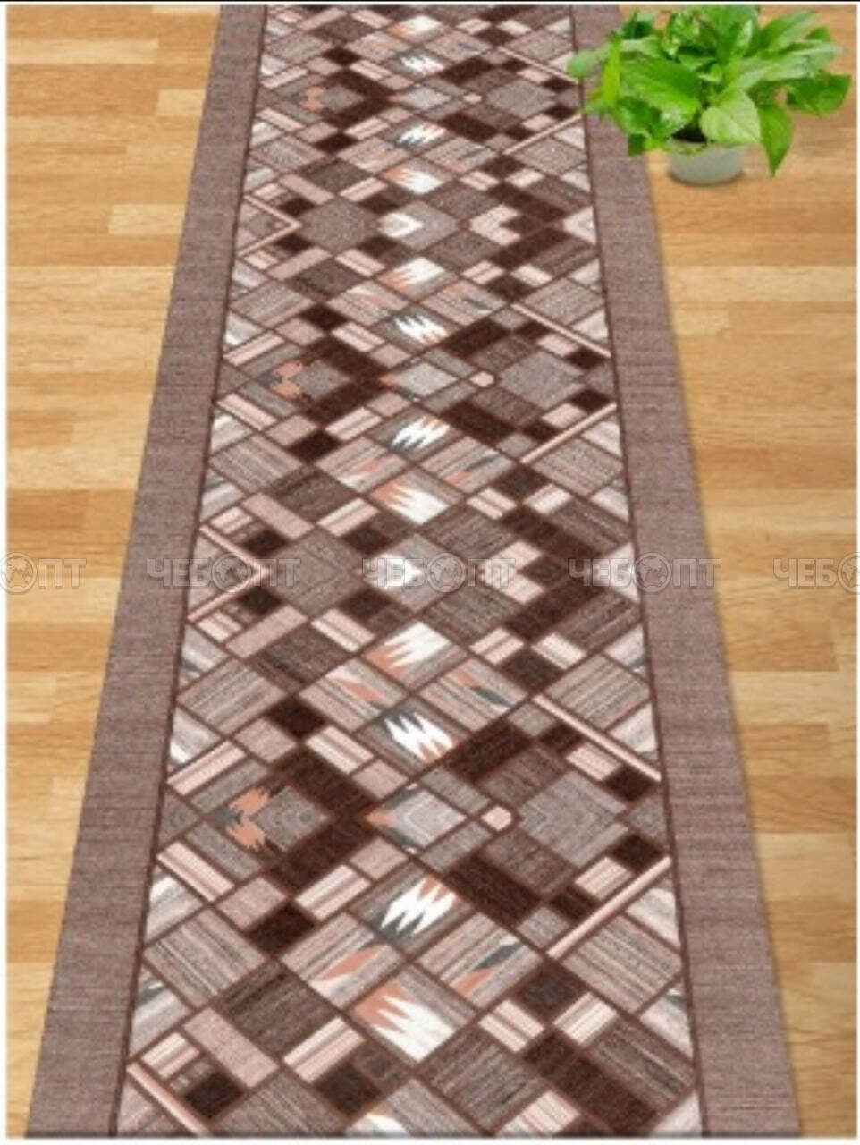 Коврик - дорожка 3D ALEX матовый 0,6*15 м арт. FM 06-135 [1]. ЧЕБОПТ.