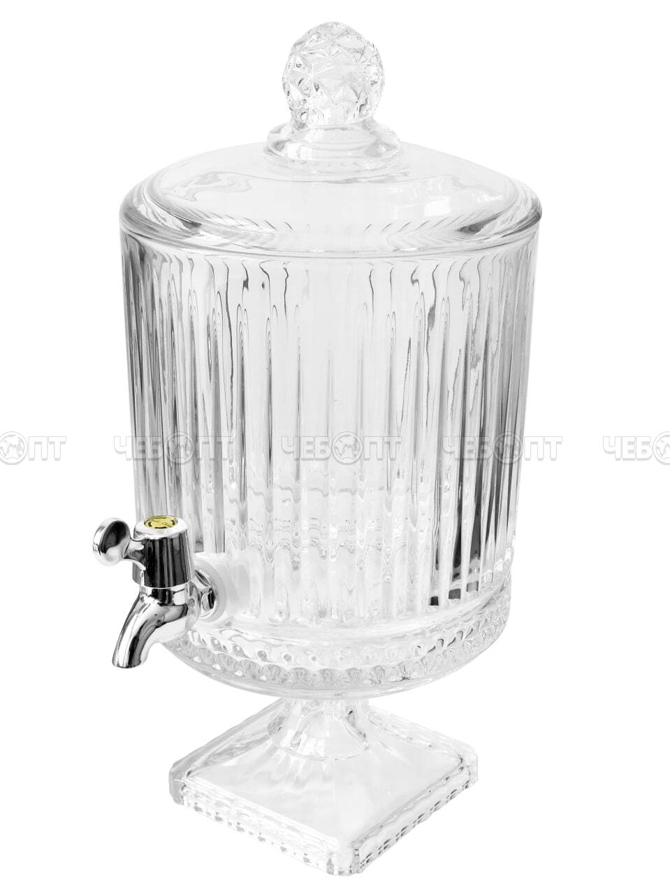 Лимонадница с краном (диспенсер) 4,5 л для напитков, стеклянная арт. 300813 $ [3] GOODSEE. ЧЕБОПТ.