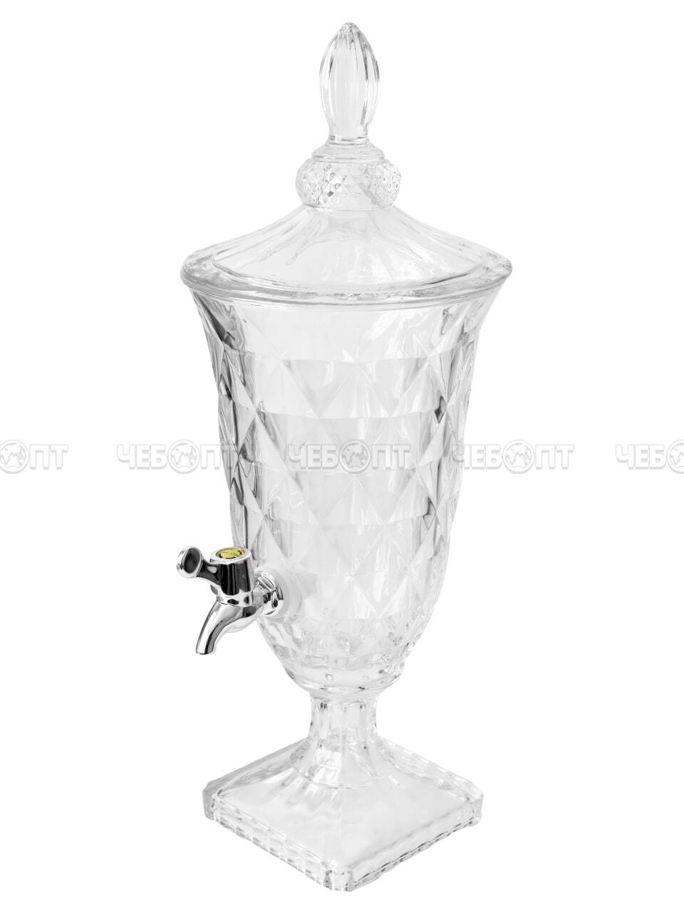Лимонадница с краном (диспенсер) 1,8 л для напитков, стеклянная арт. 300814 $ [6] GOODSEE. ЧЕБОПТ.