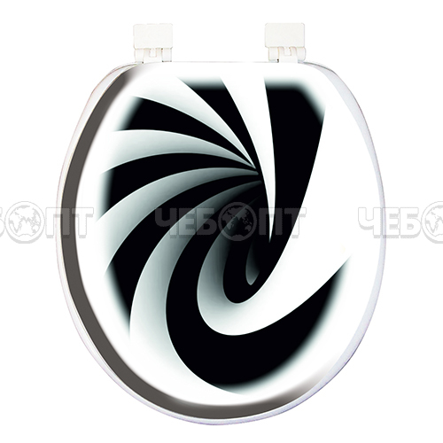 Сиденье для унитаза универсальное с крышкой мягкое AQUA-Prime DIGITAL-EXCLUSIVE БЕСКОНЕЧНОСТЬ арт. 6613 [16]. ЧЕБОПТ.