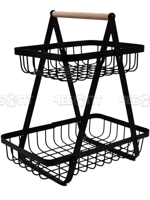 Ваза для фруктов 22*14*25 см металлическая арт. 108801 [24] МИР ПОСУДЫ. ЧЕБОПТ.