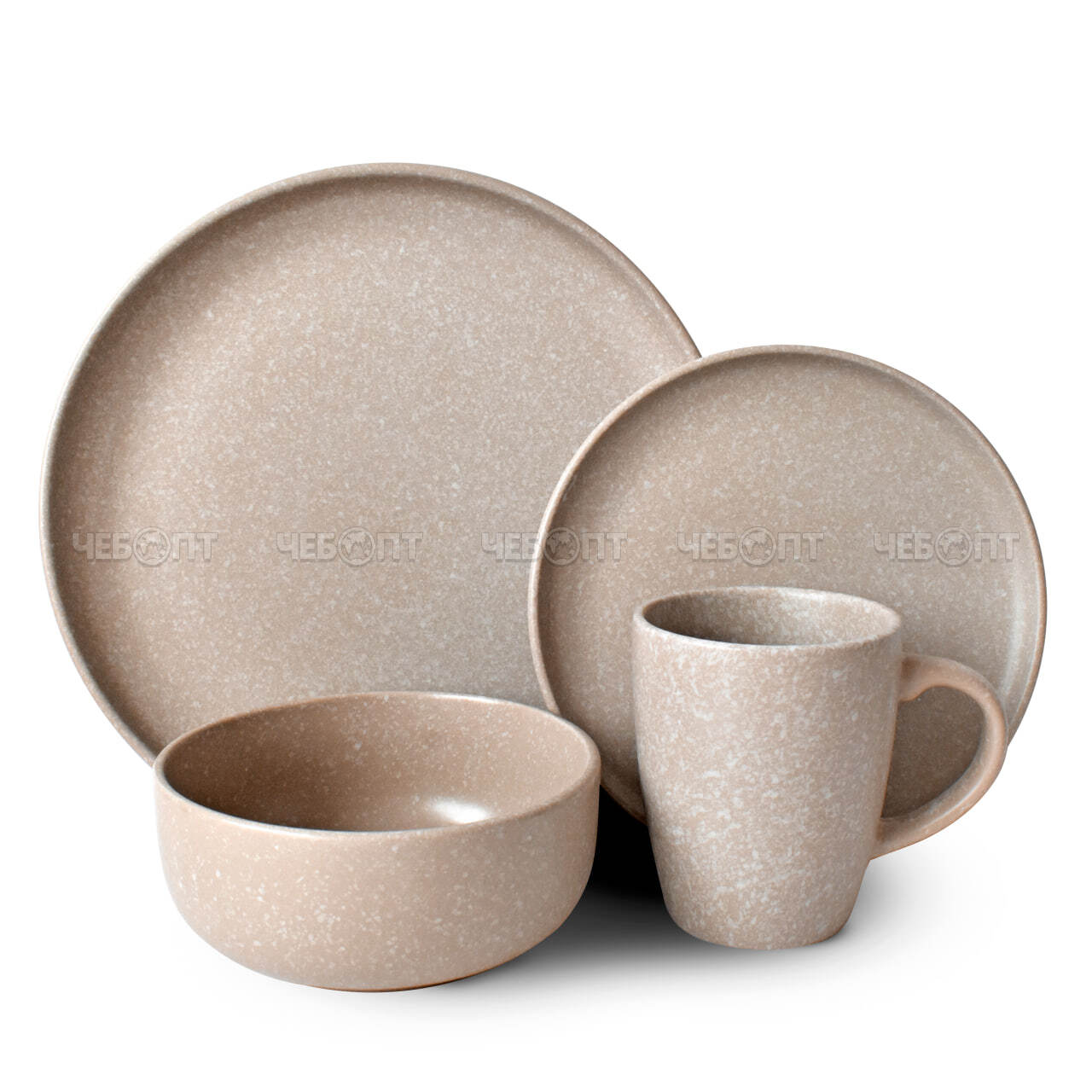 Сервиз столовый 16 предметов (4кружки, 4 глубоких тарелок, 4 тарелки десертные, 4 миски) керамика YL16-6089 арт. 300369/1 $ [2] GOODSEE. ЧЕБОПТ.