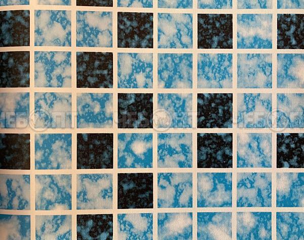 Пленка самоклеящаяся ПВХ 450 мм * 8 м ГОЛУБАЯ МОЗАИКА, декоративно - отделочная AXELFIX арт. Н1347 [20]. ЧЕБОПТ.