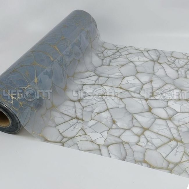 Клеенка силиконовая прозрачная толщина 0,7 мм (ширина 0,6 м, длина 20 м/п) С РИСУНКОМ арт. 1114 [1]. ЧЕБОПТ.