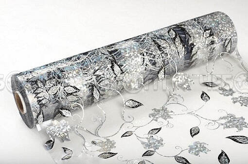 Клеенка силиконовая прозрачная толщина 0,7 мм (ширина 0,6 м, длина 20 м/п) С РИСУНКОМ арт. 4020-1 [1]. ЧЕБОПТ.