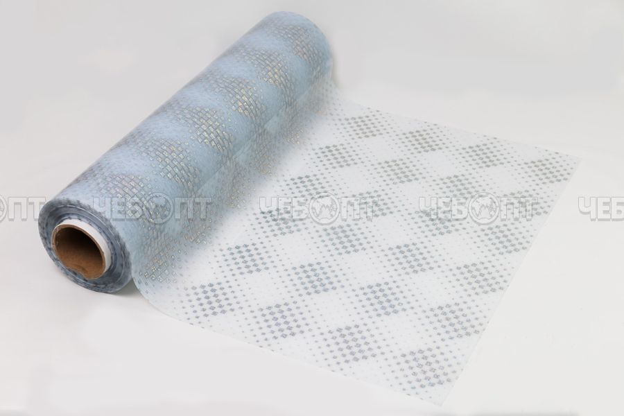 Клеенка силиконовая прозрачная толщина 0,7 мм (ширина 0,6 м, длина 20 м/п) С РИСУНКОМ арт. 6110 [1]. ЧЕБОПТ.