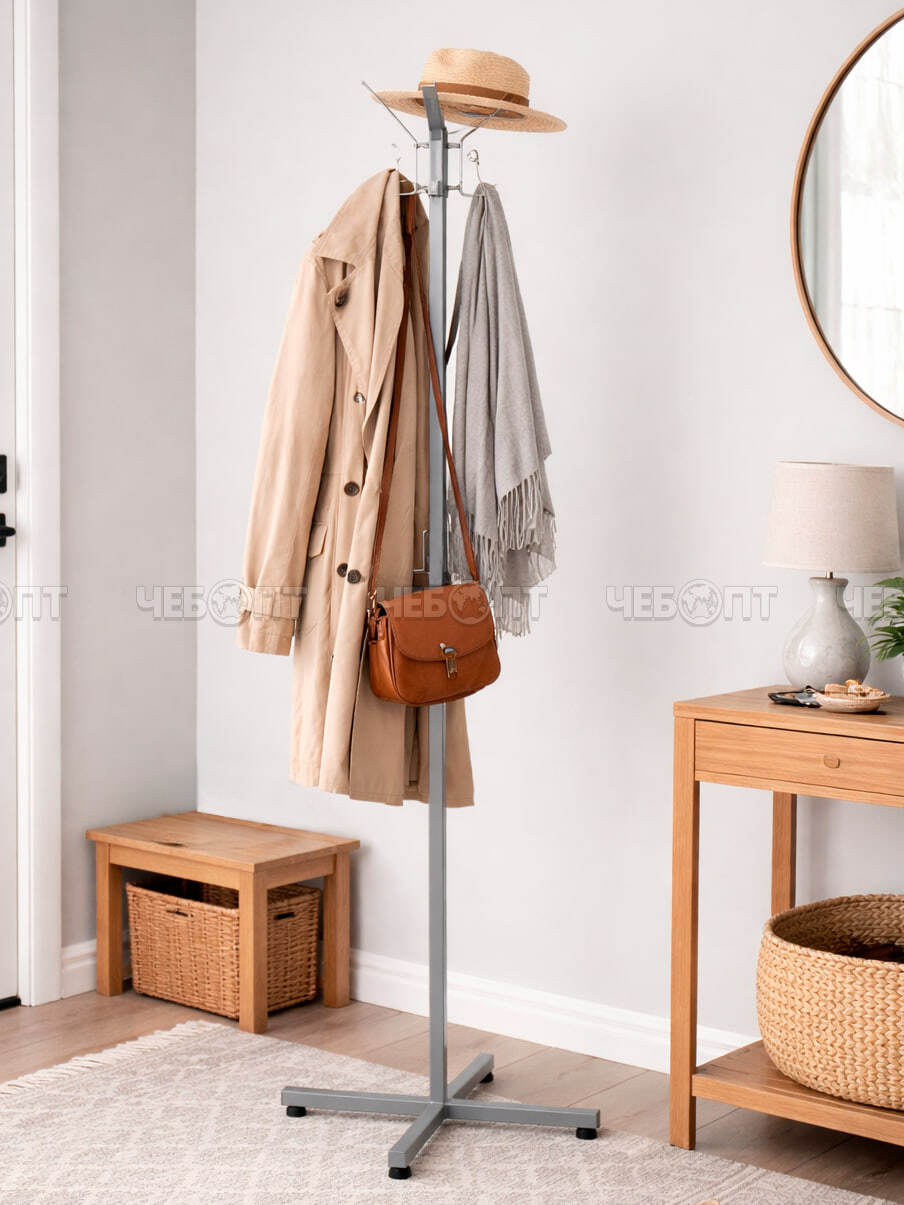 Вешалка - стойка КРАФТ 4 металлическая 6 - рожковая ЧЕБОКСАРЫ [1]. ЧЕБОПТ.