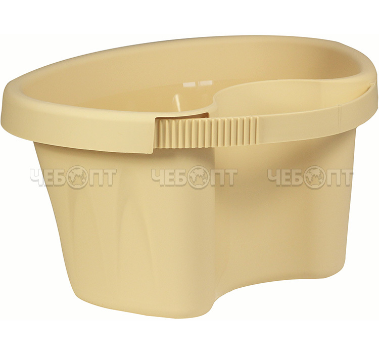 Кашпо для цветов 3,5 л АЛИЦИЯ на водосточную трубу БЕЛАЯ ГЛИНА арт. М 3114 [15] М-ПЛАСТИКА. ЧЕБОПТ.