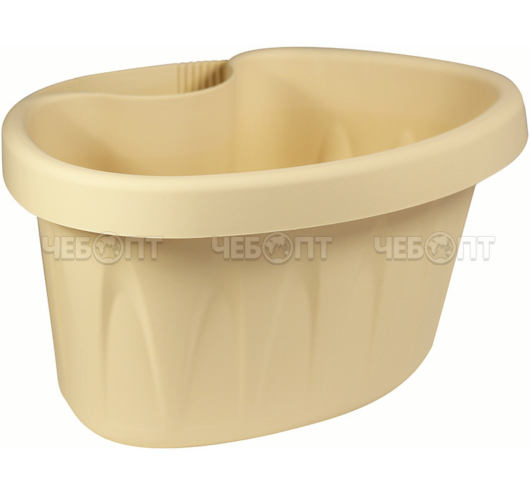 Кашпо для цветов 3,5 л АЛИЦИЯ на водосточную трубу БЕЛАЯ ГЛИНА арт. М 3114 [15] М-ПЛАСТИКА. ЧЕБОПТ.