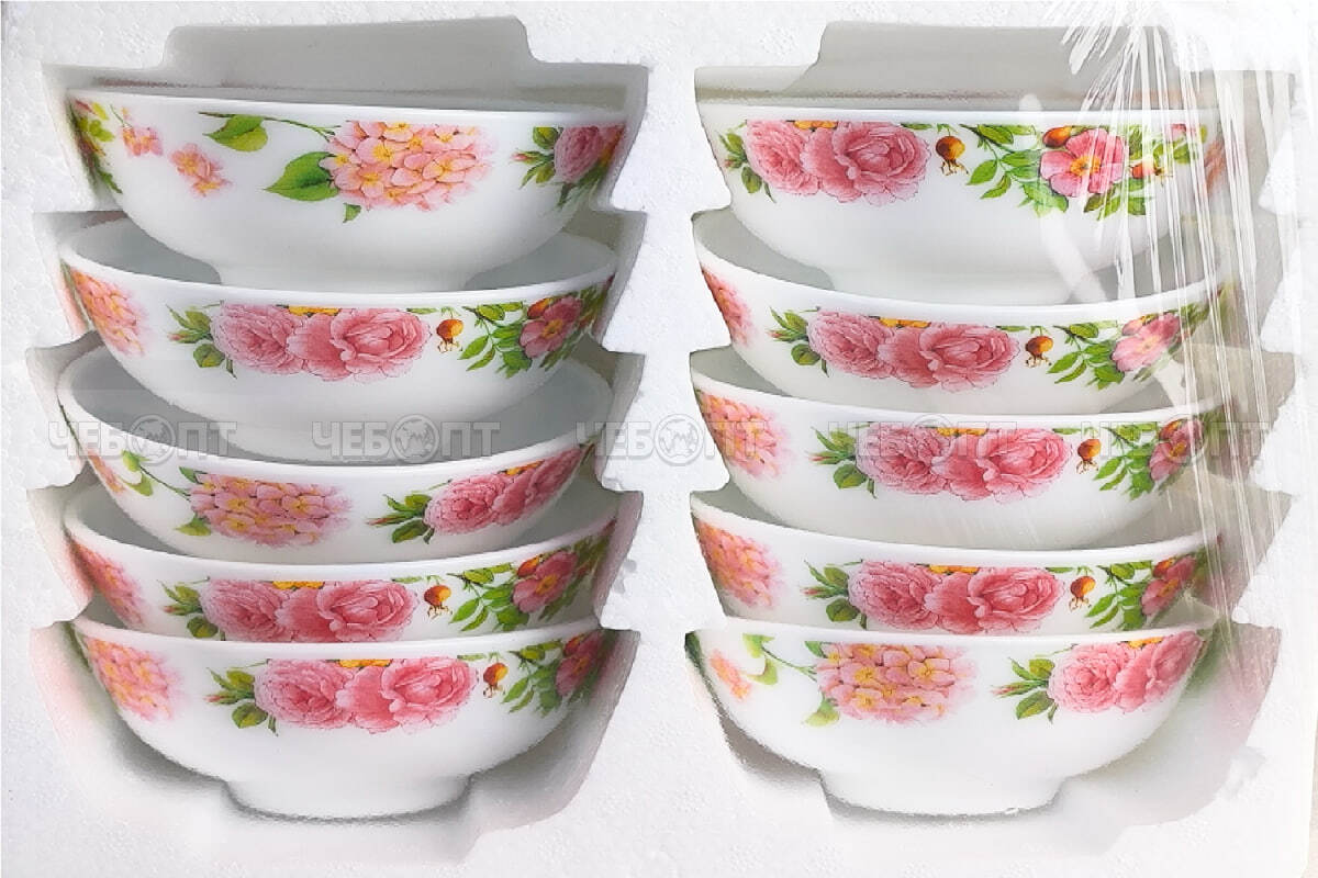 Набор салатников 10 предметов JEMEL АГНЕС 7001 (11,3 см/250 мл - 10 шт) стеклокерамика арт. ПС0090-48 [12] ИНТЕРХОЛДИНГ-СПМ. ЧЕБОПТ.