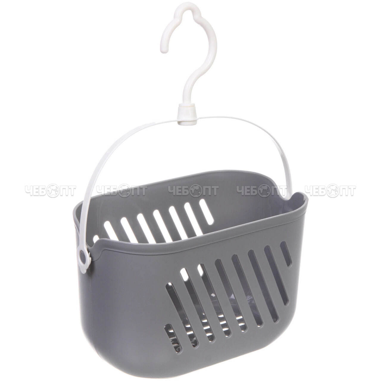 Корзина для хранения подвесная ЛЕНАРО 230*130*140 мм, накрузка 2 кг, цвет серый арт. 836-718 [110] РЦ ВОСТОК. ЧЕБОПТ.