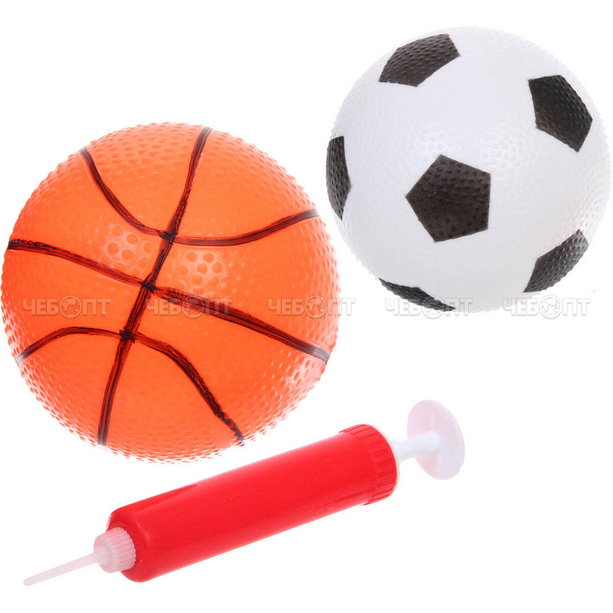 Набор игровой для бассейна 2 в 1 ZG270-261: ворота с кольцом 45*55*70 см,сетка,2 мяча 12/16 см,насос, арт. 816-033 [36] РЦ ВОСТОК. ЧЕБОПТ.