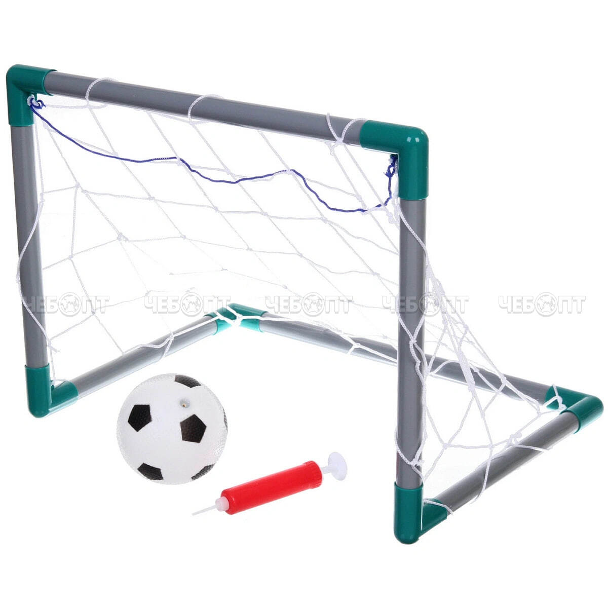 Набор тренировочный для футбола ZG270-229: ворота 47*36,5*36,5 см 2 шт, мяч 10 см, насос арт. 251-835 [48]. ЧЕБОПТ.