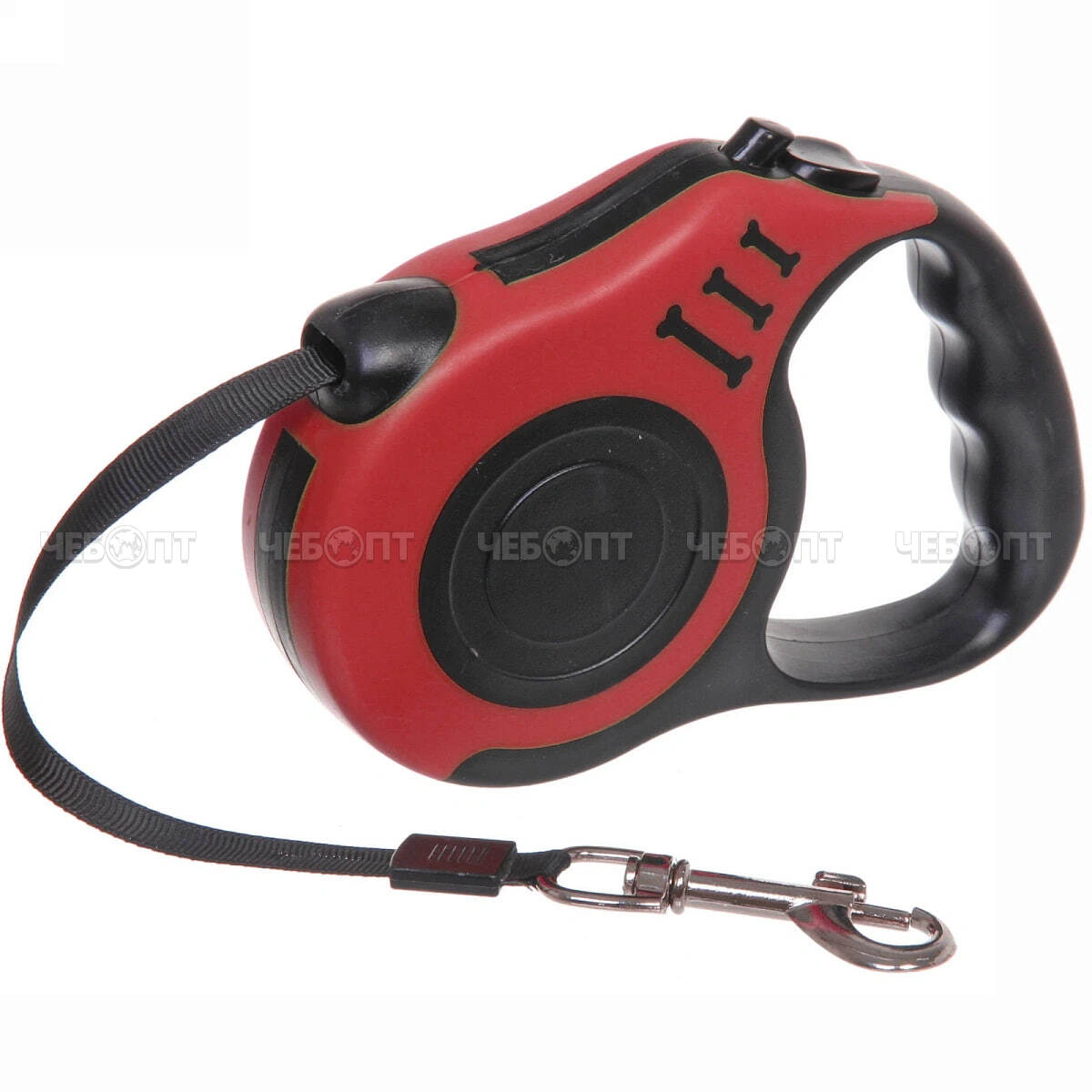 Поводок - рулетка ДОГ длина 3 м до 15 кг, красный арт. 511-002 [144]. ЧЕБОПТ.