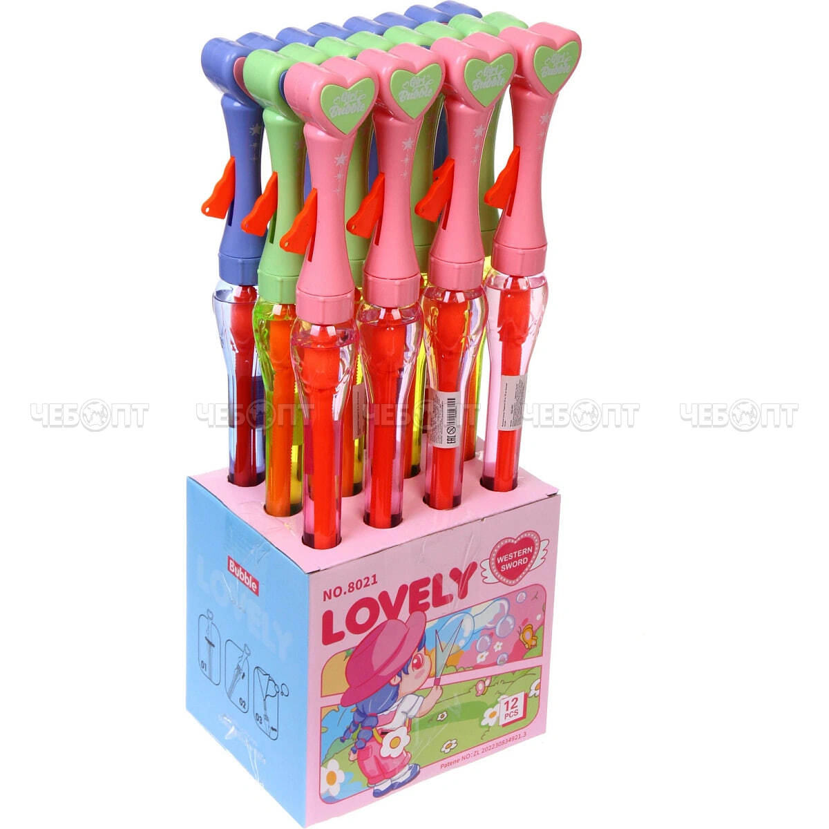 Мыльные пузыри для детей СЕРДЕЧКО 50 см, объем 150 мл, большие пузыри, микс арт. 552-553 [96] РЦ ВОСТОК. ЧЕБОПТ.