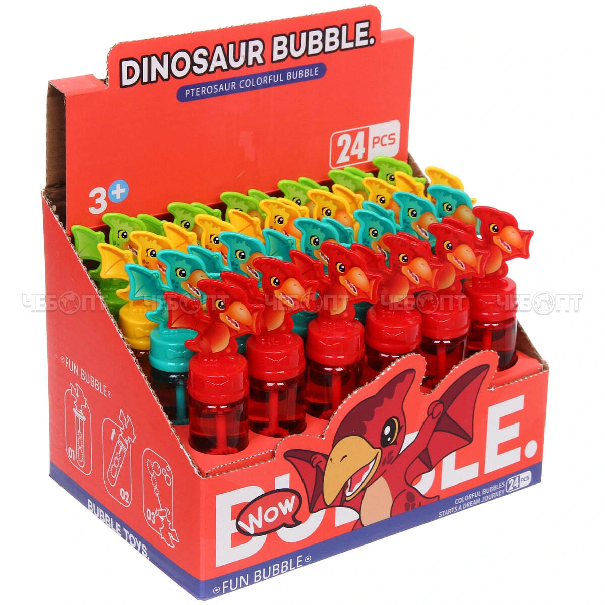 Мыльные пузыри для детей ПТЕРОДАКТИЛЬ 14 см, объем 40 мл, арт. 552-601 [432] РЦ ВОСТОК. ЧЕБОПТ.